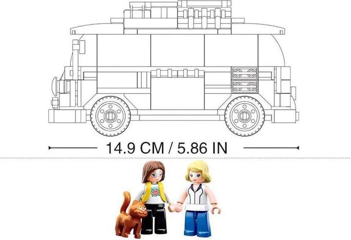 Actual product image Sluban Classic hippie bus