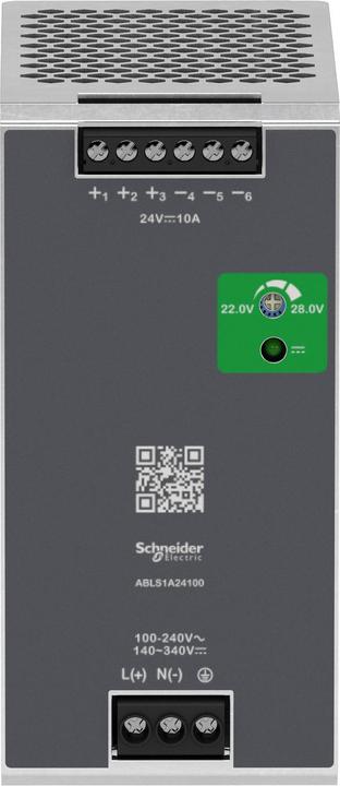 Actual product image Schneider Electric Power supply, OPTIMUM, 100-240VAC, 24VDC, 10A, 240W, 1-phase ABLS1A24100