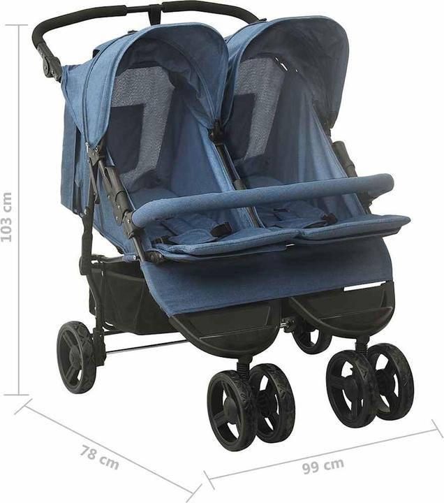 Immagine prodotto VidaXL Geschwisterwagen