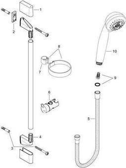 Produktbild hansgrohe HG Brauseset CROMETTA 85 MULTI Brausestange Unica'Crometta 650mm chrom