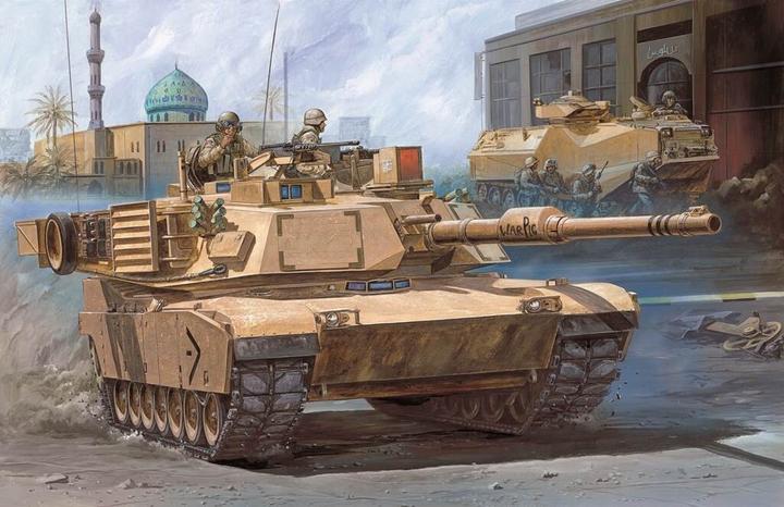 Actual product image Academy Plastikmodell USMC M1A1 Abrams 1/72