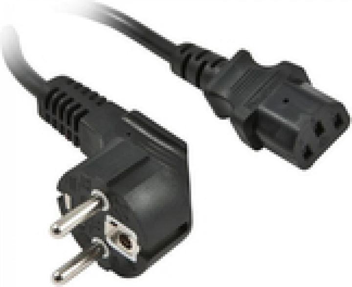 Actual product image Synergy 21 Mains cable 220V earthing contact CEE7(plug)->cold appliance IEC-C13(socket), 0.5m, Black, Synergy (0.50 m, C13, CEE 7/7)
