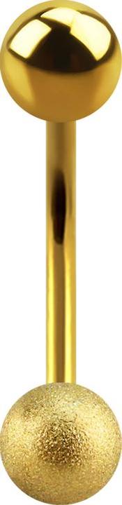 Immagine prodotto Star Piercing Micro banana placcata in oro con pallina maculata (Acciaio chirurgico 316L)