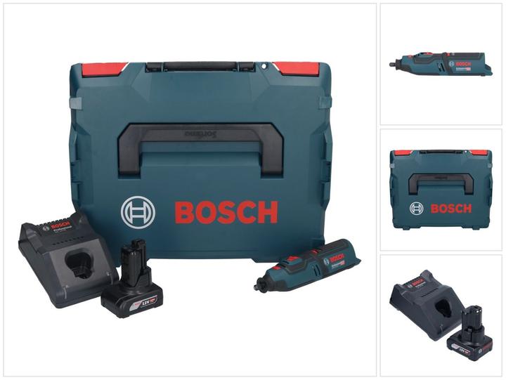 Image du produit Bosch Professional Bosch GRO 12V-35 Professional Outil rotatif sans fil avec boîtier L-Boxx + 1x Batterie GBA 6,0 Ah + (Meuleuse oscillante)