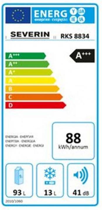 Label énergétique Severin RKS 8834 (108 l)