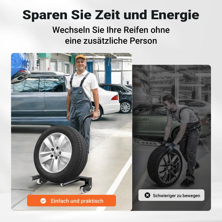 Immagine prodotto XPOtool Carrello per il cambio gomme fino a 250 kg Carrello per ruote di camion in acciaio per pneumatici