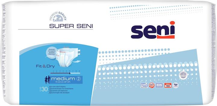 Seni Windelhosen atmungsaktiv Hüftumfang 75-110cm 6 Tropfen (30 x, M, L, XL)