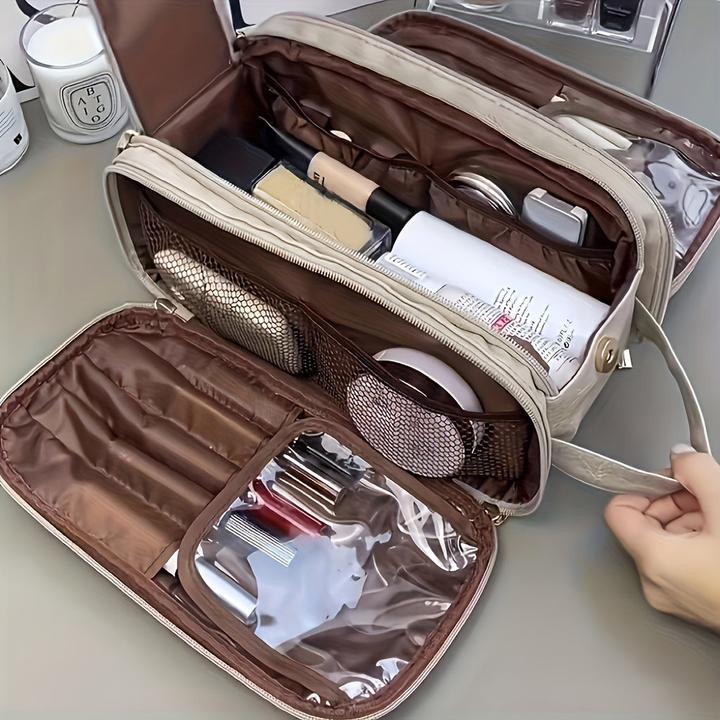 Produktbild Only-Bags.Store Kosmetiktasche aus Kunstleder mit grossem Fassungsvermögen - wasserabweisend, schmutzabweisend und