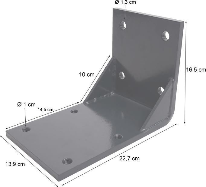 Produktbild Swisshandel24 3x Deckenadapter für Kassetten-Markise, Deckenmontage Halterung Adapter - grau (0.14 m)