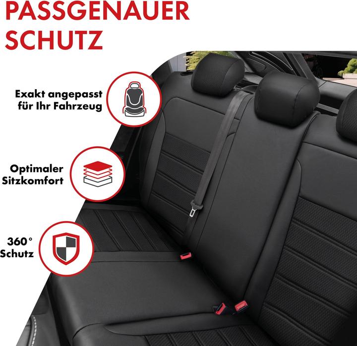 Image du produit Walser Housse de siège pour Dacia Duster (HS) 04/2010-01/2018, 1 housse de banquette arrière