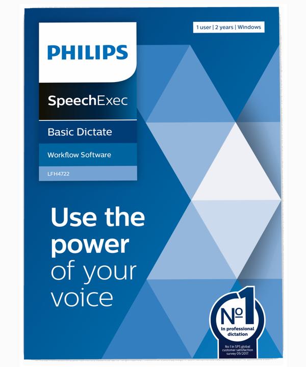 Actual product image Philips SpeechExec Basic Dictate 11 Software LFH 4722 (HW)