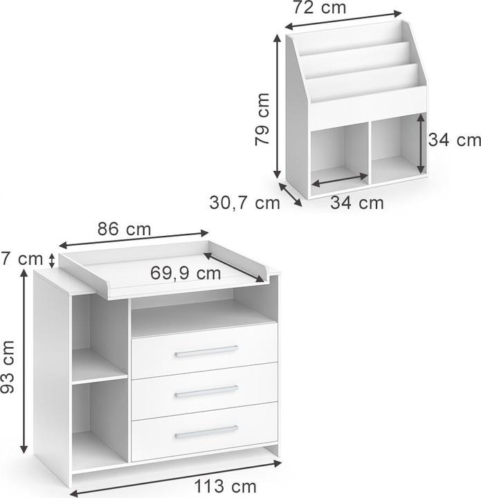 Actual product image Vicco Oskar (Changing unit)