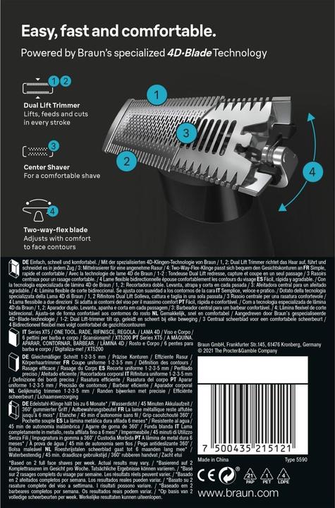 Productafbeelding Braun Serie XT5200 Gezicht + Lichaam + Reizen