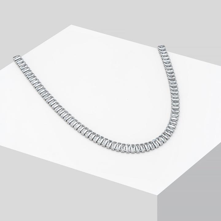 Actual product image Sensora Jewelry Baguette Necklace (Stainless steel)