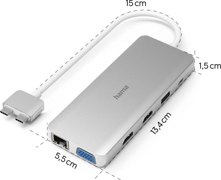 Image du produit Hama Hub USB-C (USB-C, 12 Ports)