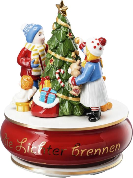 Actual product image Hutschenreuther Music box Christmas carols The lights are burning on the Christmas tree D.14 cm