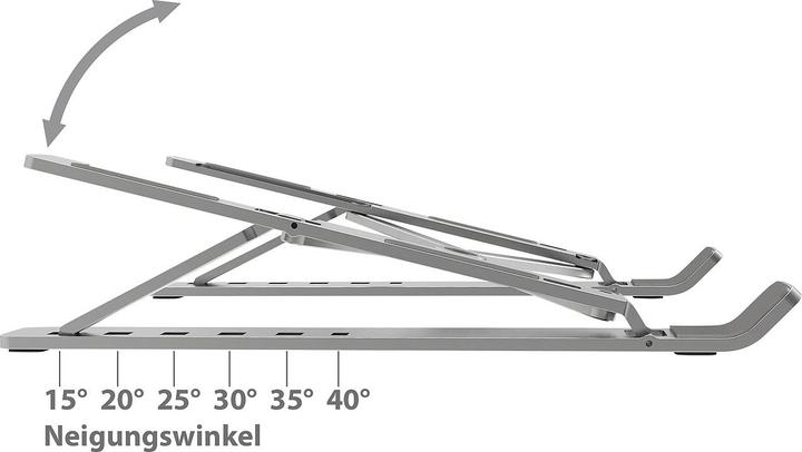 Image du produit Pearl Lot de 2 Support portable en aluminium pour ordinateur portable jusqu'à 39,5 cm (15,6")
