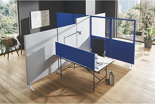 Produktbild eurokraft pro Schallschutz-Trennwand, Wandpaneel, Höhe 1800 mm, Breite 1000 mm, grau