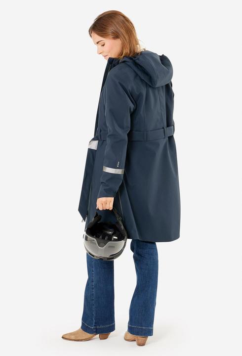 Produktbild Btwin Regentrenchcoat City 940 wasserdicht Damen marineblau (XS)