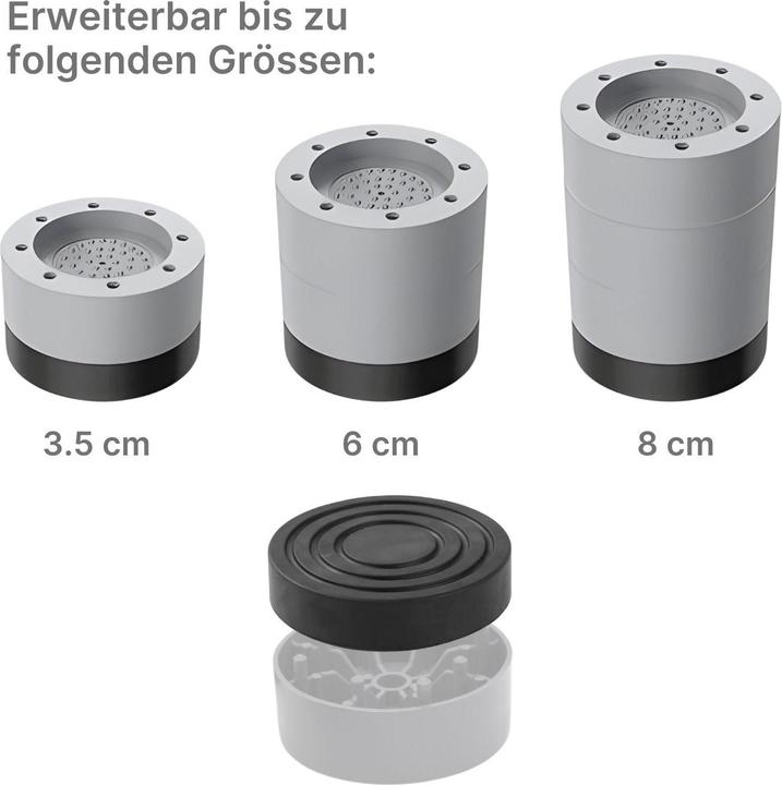 Actual product image Hermex Vibration Dampers 4-Pack Main Foot Anti-Vibration Feet