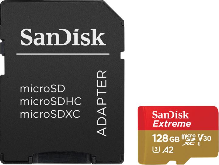 Image du produit SanDisk Extreme UHS-I V30 (128 Go, microSDXC, U3, UHS-I)