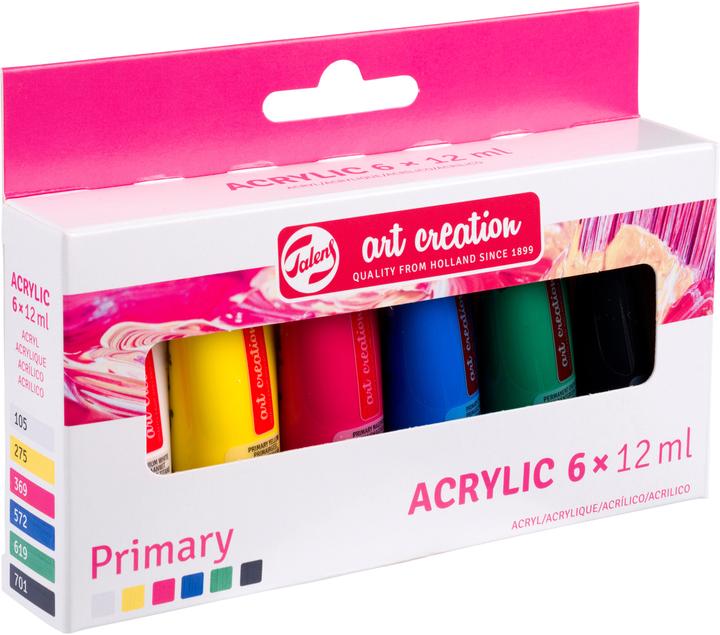 Produktbild Royal Talens Talens Art Creation Acrylfarben-Set Primär, 6x12ml (Mehrfarbig, 12 ml)
