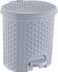 Produktbild keeeper Tret-Kosmetikeimer "tjark", 3 Liter, nordic-white Tret-Abfalleimer, Rattan-Optik, mit Tretpedal (3 l)