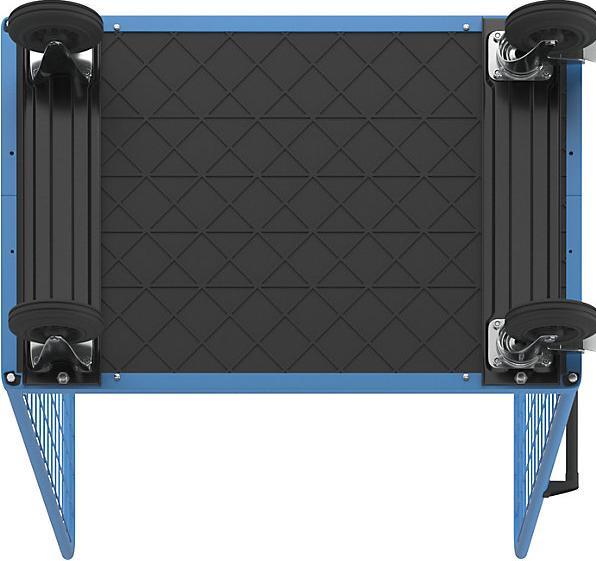 Immagine prodotto eurokraft pro Carrello a ripiani, rete metallica a tre lati (500 kg)