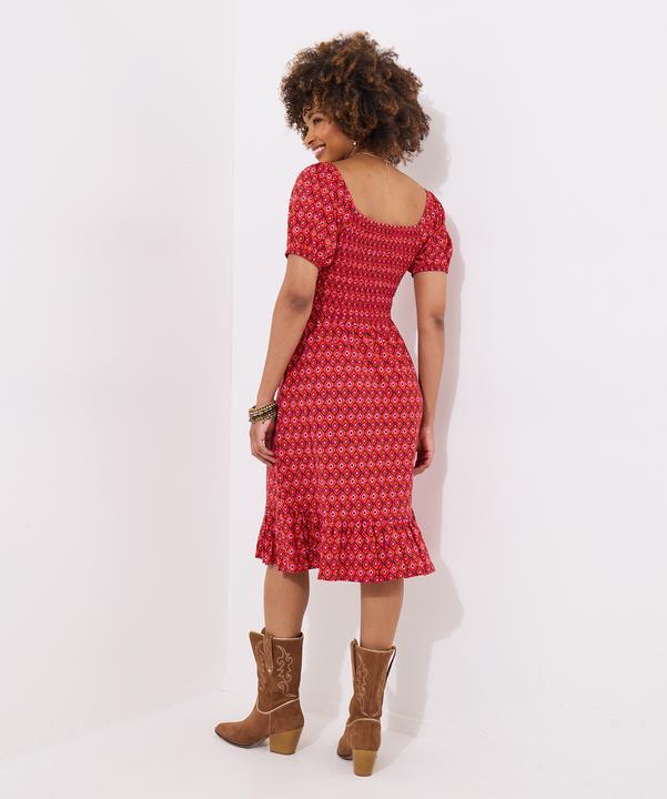 Produktbild Joe Browns Geo Print Shirred Waist Cap Sleeve Jersey Dress (10)