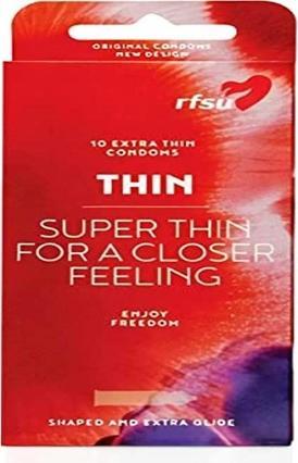 rfsu Thin» (Super thin for a closer feeling) 10 extra dünne Kondome für besondere Gefühlsintensität (10 Stk.)