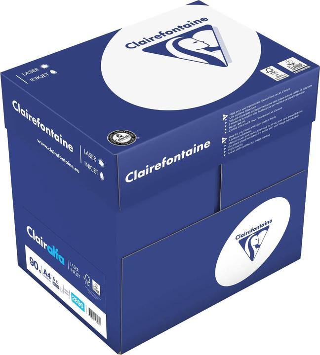 Produktbild Clairefontaine Box A4 Kopierpapier 90 Gramm Clairalfa (90 g/m², 2500 x, A4)