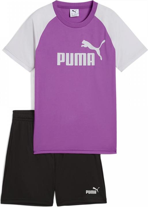 Actual product image Puma ESS No.1 Logo Poly Tee and Shorts Set B (128)
