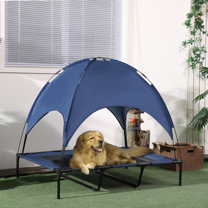 Immagine prodotto Outsunny Lettino per cani da esterno con tetto, per cani di taglia molto grande (Cane)