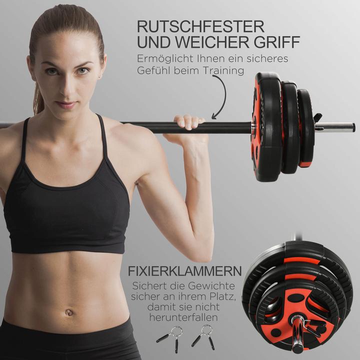 Produktbild SportNow Langhantel Set mit Langhantelstange (2 x 5 kg)