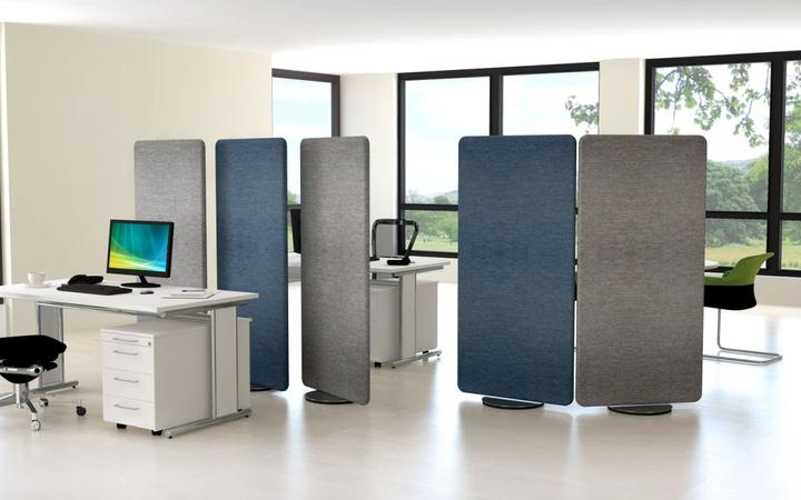 Image du produit Kerkmann Cloison pivotante, h x l x p 1700 x 800 x 400 mm, bleu. (80 x 170 cm)