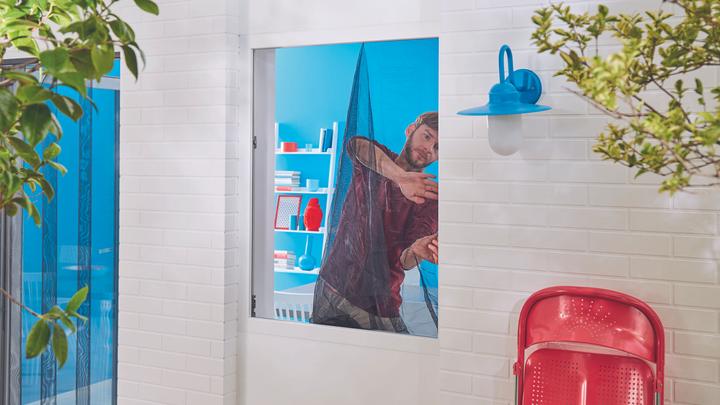 Actual product image tesa Insect screen COMFORT for windows, with Velcro tape, self-adhesive, without drilling (120 x 240 cm)