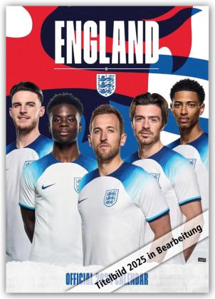Image du produit England Men's Football - Équipe d'Angleterre de football 2025 - Calendrier poster A3 (297 x 420 mm, Couverture rigide, Allemand)