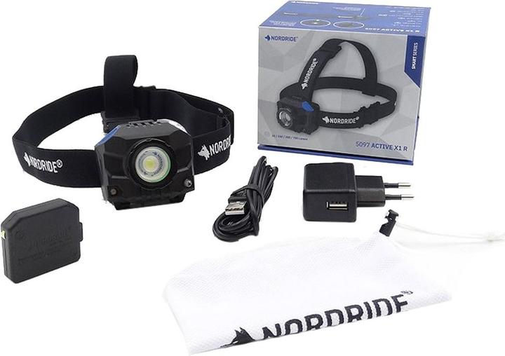 Produktbild Nordride Stirnlampe LED Active X1 R, 700 Lumen, IP65, Schwarz (700 lm)