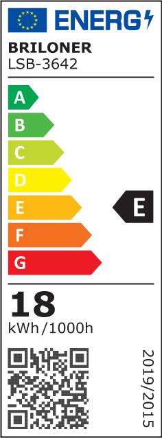 Energie-Label Telefunken LED Bad-Deckenleuchte, weiss, LED/18W (2400 lm)