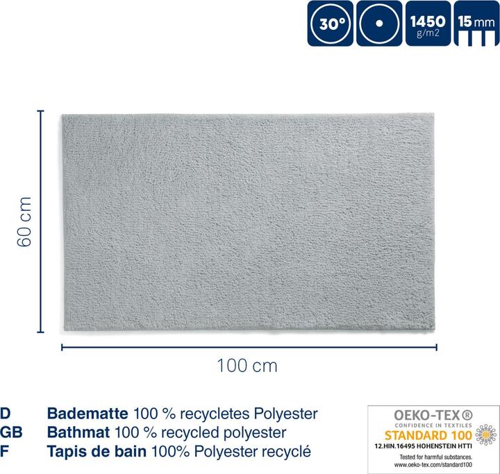 Actual product image Kela Bathmat Maja petrol blue (100 x 60 x 1 cm)