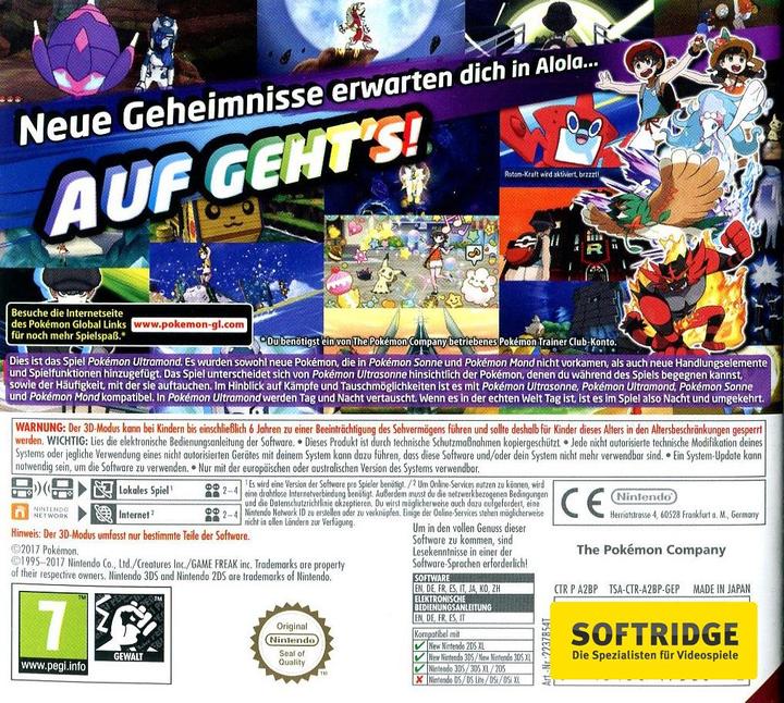 Produktbild Nintendo Pokémon Ultramond (3DS, EN)
