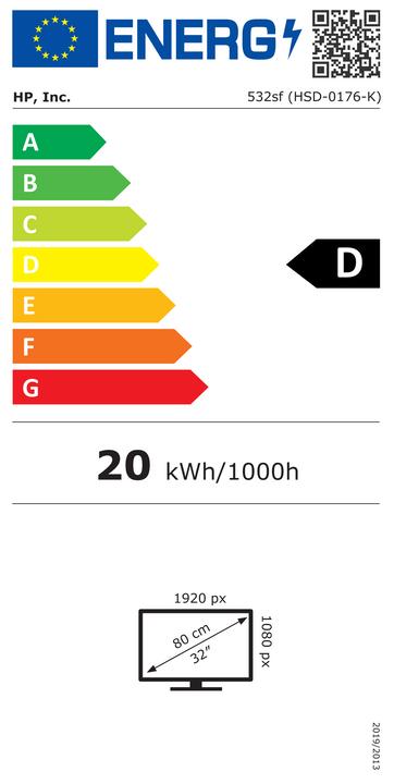 Energielabel HP Series 5 532sf (1920 x 1080 Pixels, 32")