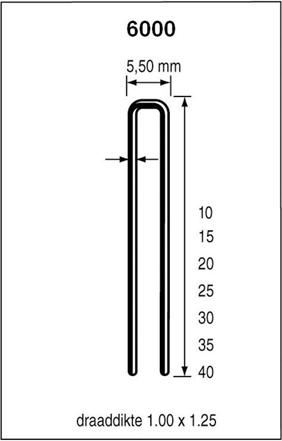 Actual product image Dutack 5028032 Heftklammern 6000 Serie 30mm Verzinkt 5000 Stk. (5000 x)