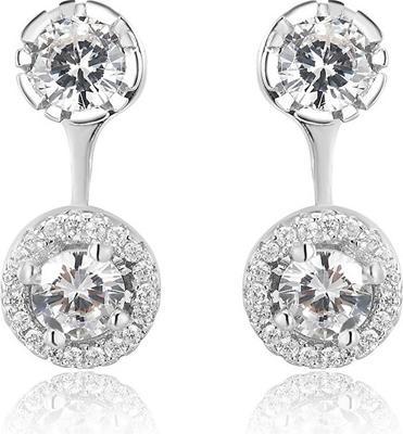 Produktbild Beneto Silver double earrings with crystals AGUP1172 (L)