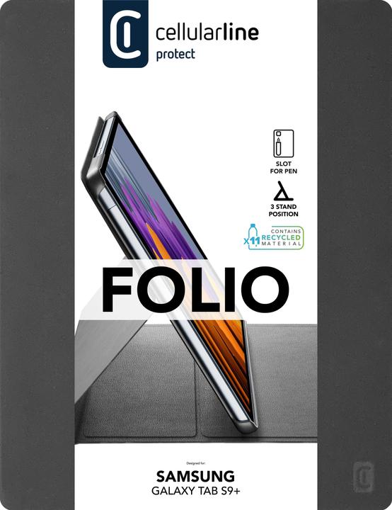 Actual product image Cellularline Cellular Line Tablet Case for Samsung Folio (Galaxy Tab S9+)
