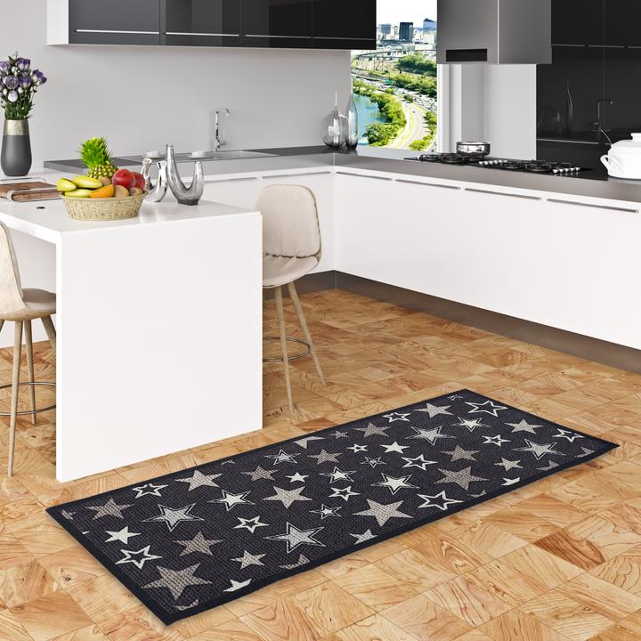 Produktbild Pergamon Küchenläufer Teppich Trendy Sterne (60 x 150 cm)