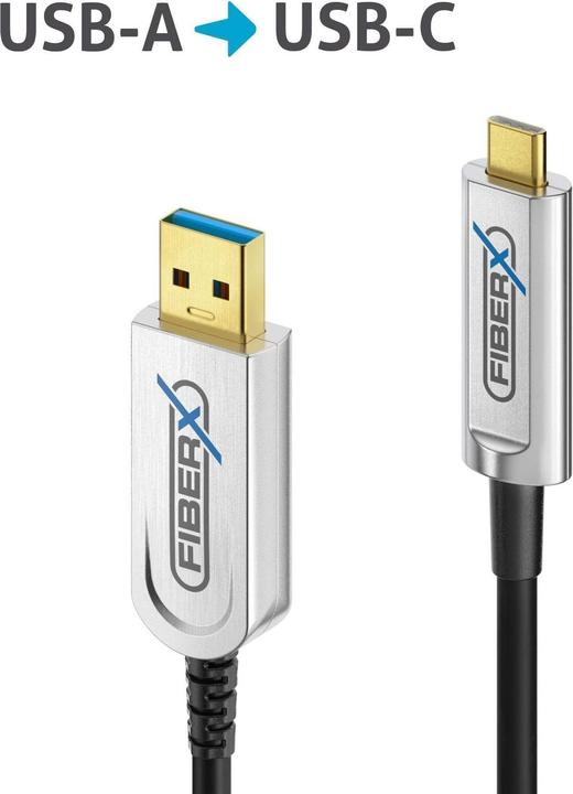 Actual product image Purelink FiberX Series - USB 3.1 fibre optic cable - USB-A USB-C - 25m (25 m, USB 3.2 Gen 1, USB 3.2 Gen 2)