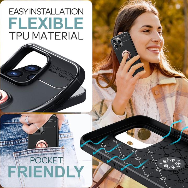Produktbild Nalia Matte Ring Silikon Hülle (Apple iPhone 16 Pro)