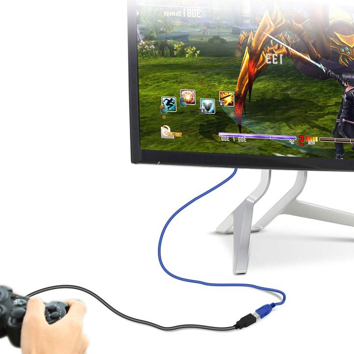 Produktbild LinQ USB 3.0 männlich/ USB 3.0 weiblich Verlängerungskabel, 3m, by – Blau (0.30 m, USB 3.0)