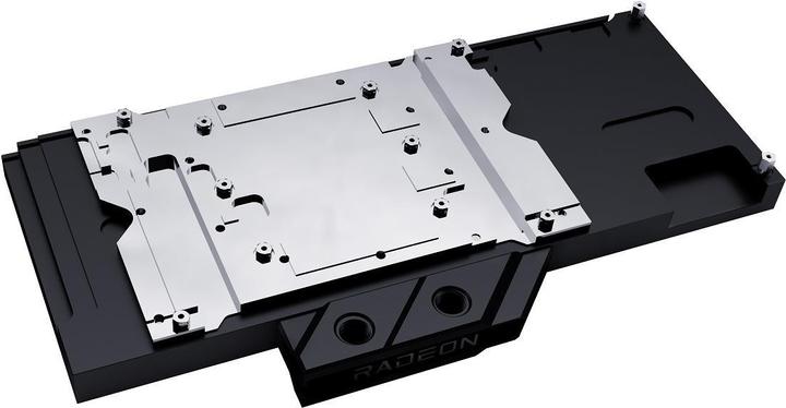 Actual product image Alphacool Eisblock Aurora GPX-A Radeon RX 6800/XT/6900 Reference mit Backplate - Acetal + Nickel